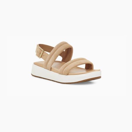 UGG Lynnden Beige Sandals for Women (JWKV82936)